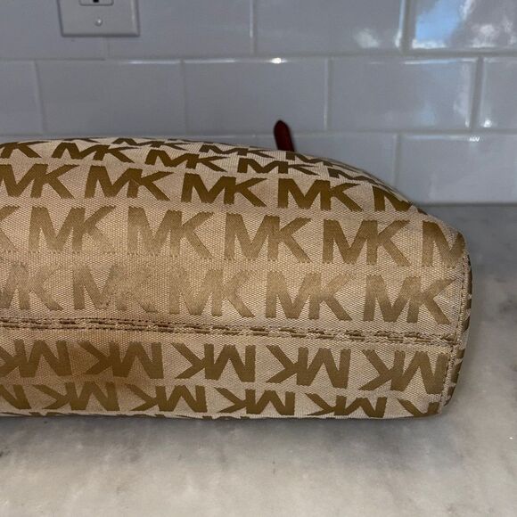 Michael Kors Bag Purse Handbag Signature Logo Shopper Tote Bag Pocketbook - Picture 8 of 16